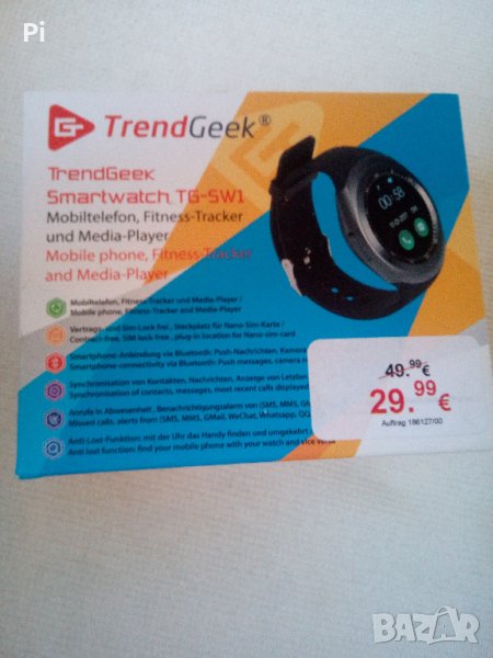 Смарт часовник и GSM TrendGeek TG-SW1 Smartwatch + 4X Смарт гривни, снимка 1