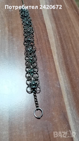 стара сребърна филигран гривна, снимка 1