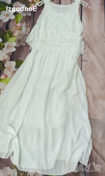 M дълга бяла лятна рокля , снимка 1