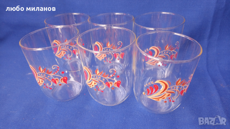 Тънкостенни руски стакани за чай, комплект 6 бр, снимка 1