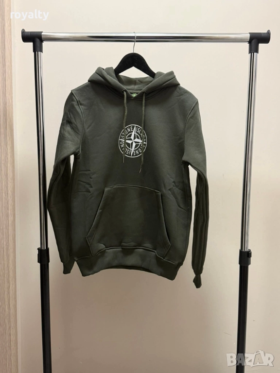 Stone Island Мъжки Зелен Суичър , снимка 1