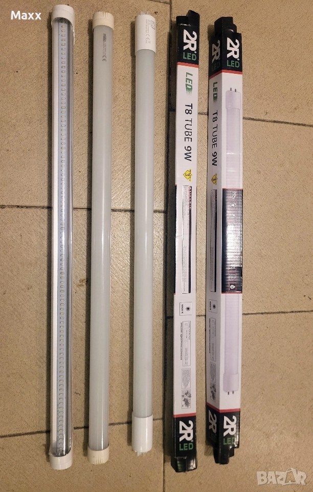 Продавам LED пури Т8 600мм, фасонки и дросели, снимка 1