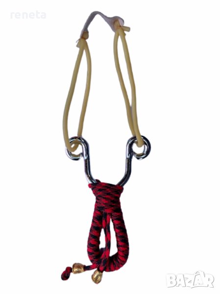 Прашка Ahelos, Метална, Бойна, Червено/черно, снимка 1