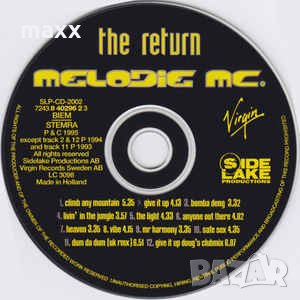 CD диск Melodie MC ‎– The Return без кутия и обложка, снимка 1