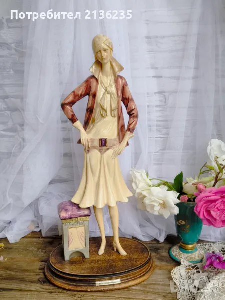 Фигура Santini – 48 см, Италия, арт деко, снимка 1