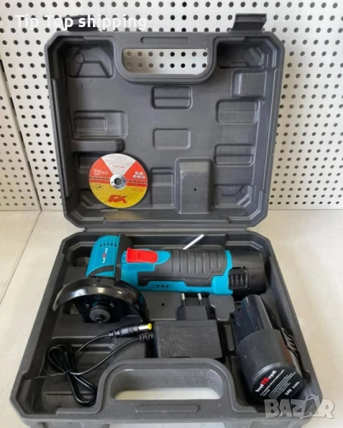 Акумулаторен ъглошлайф 12 V, 2 Ah, 75 мм, с батерия и зарядно ПРОМОЦИЯ, снимка 1