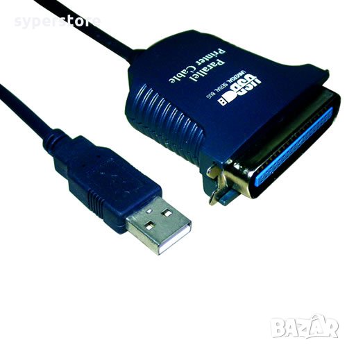 Кабел USB2.0 към LPT DB-36 За принтер 1.20m VCom SS001170 Cable USB to Printer LPT DB-36, снимка 1