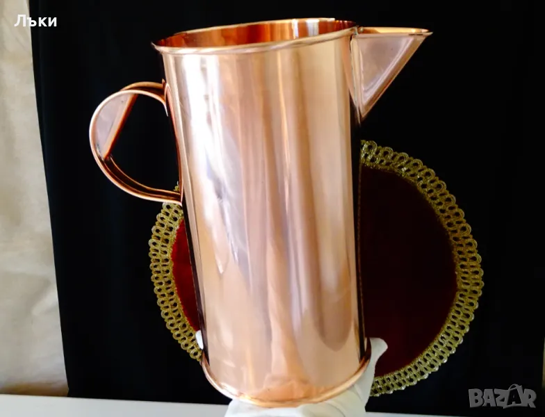 Медна кана за вино 5 литра,чиста червена мед. , снимка 1