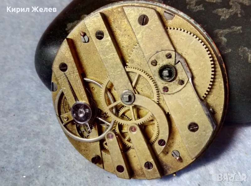 МЕХАНИЗЪМ от РЯДЪК СТАР ШВЕЙЦАРСКИ ДЖОБЕН ЧАСОВНИК с ПОРЦЕЛАНОВ РИМСКИ ЦИФЕРБЛАТ 49638, снимка 1