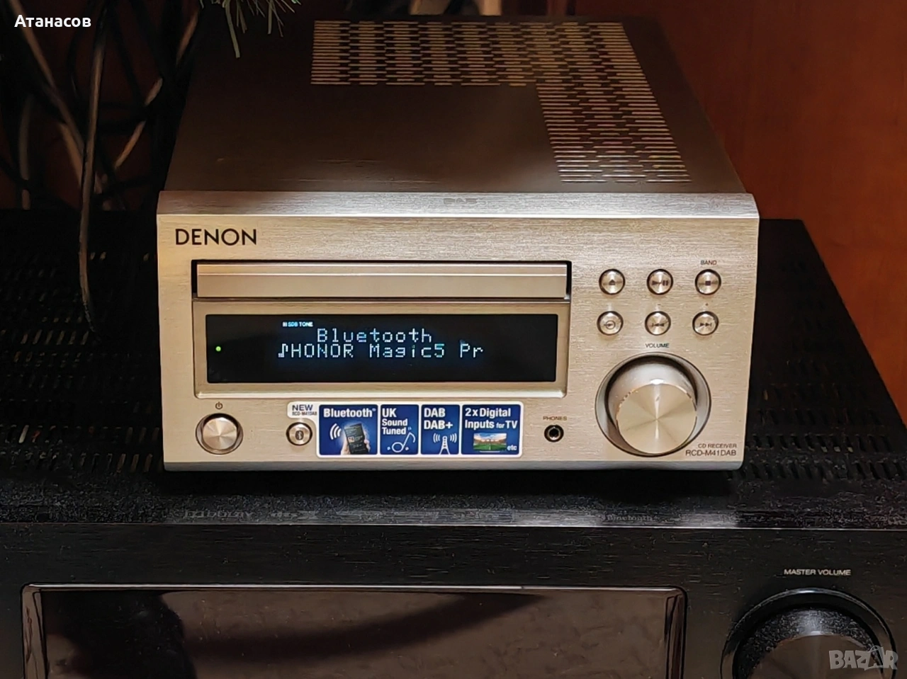 Denon RCD M41 DAB стерео усилвател с Bluetooth CD Mp3 USB и дистанционно , снимка 1