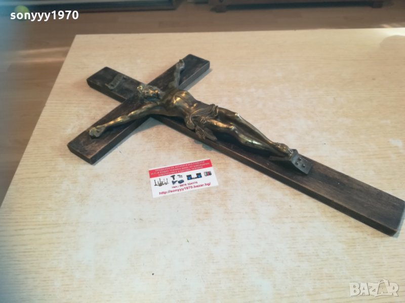 поръчан-тежък масивен кръст-мед/месинг 2301211906, снимка 1