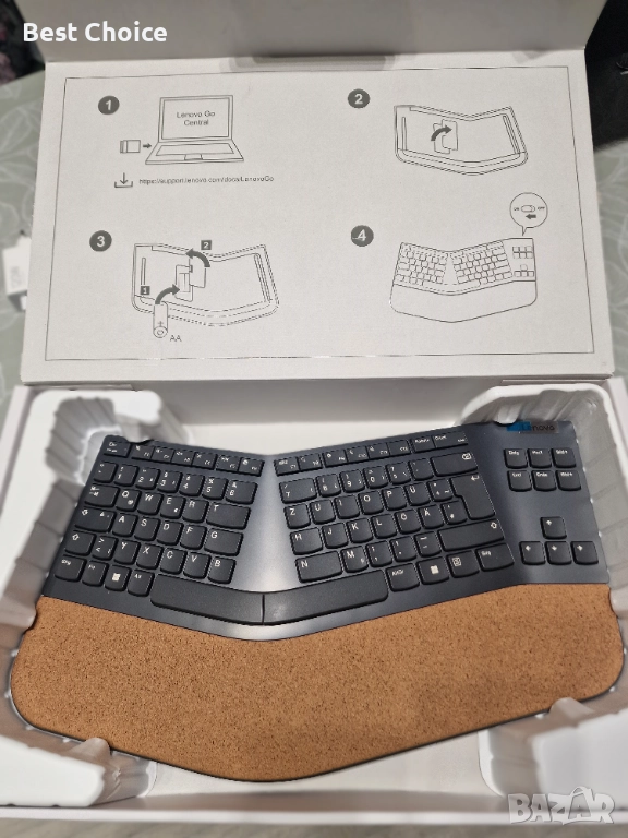 безжична сплит клавиатура Lenovo Go Wireless Split Keyboard, снимка 1