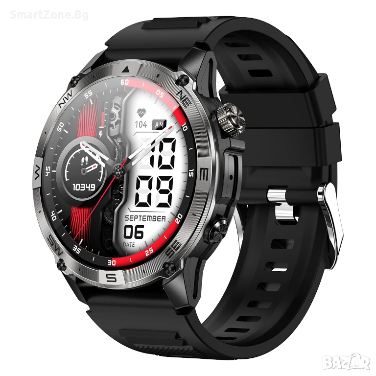 GPS Смарт часовник Xmart HK08, Черен, снимка 1