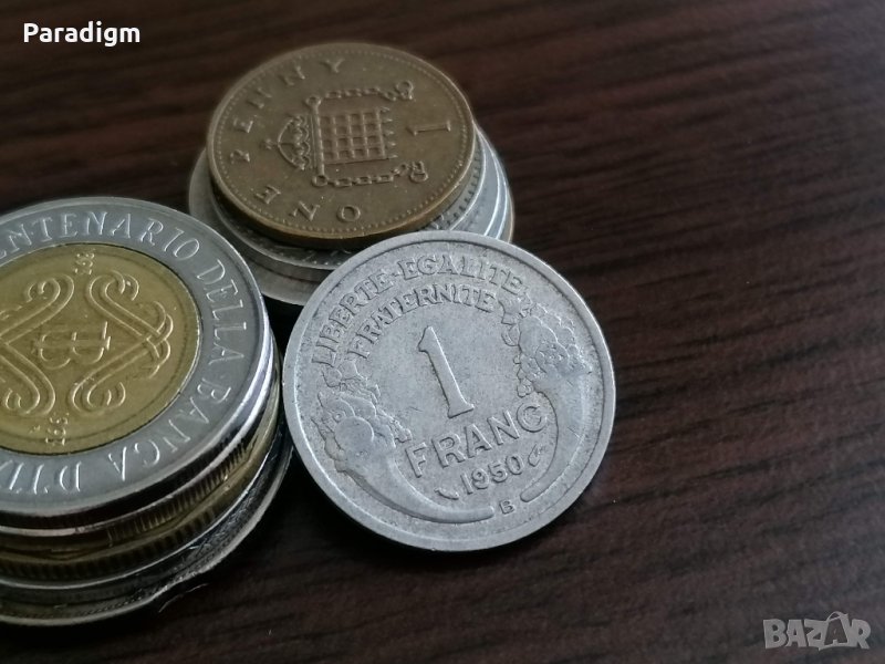 Mонета - Франция - 1 франк | 1950г.; серия B, снимка 1