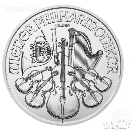Сребро 1 oz Виенска филхармония 2025, снимка 1