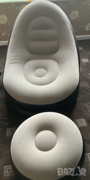 Преносимо надуваемо кресло и табуретка  , снимка 1