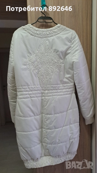 Дамско бяло яке, размер С/М, снимка 1