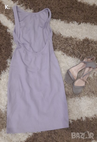 лилава рокля по тялото, снимка 1