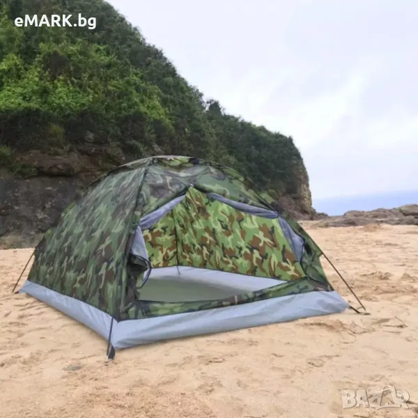 Камуфлажна палатка за къмпинг от непромокаем полиестер, снимка 1