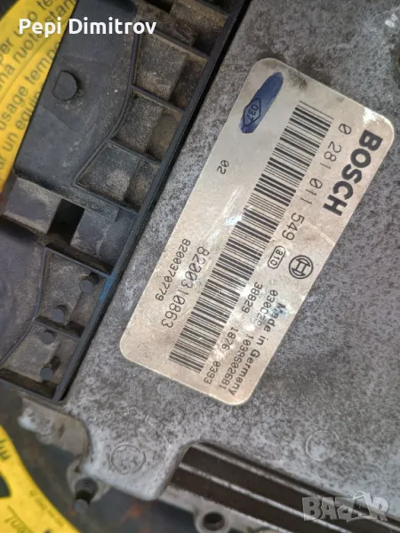 Компютър Двигател 1,9 DCI за Renault MEGANE (2002 - 2005) Bosch 0281011549, снимка 1