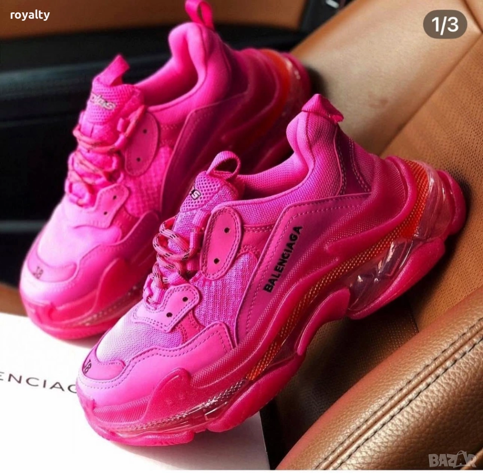  Balenciaga Triple S Розови Дамски Маратонки , снимка 1