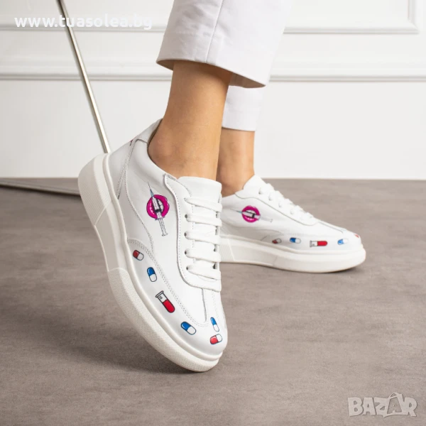 Анатомични работни  маратонки от естествена кожа | Марка Tuasolea, снимка 1