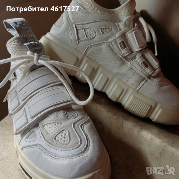 Бели високи дамски маратонки , снимка 1