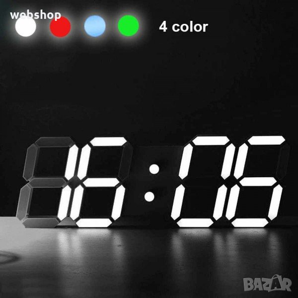 Настолен 3D Светещ дигитален часовник 5в1 в триизмерен дизайн , Календар , Термометър, снимка 1