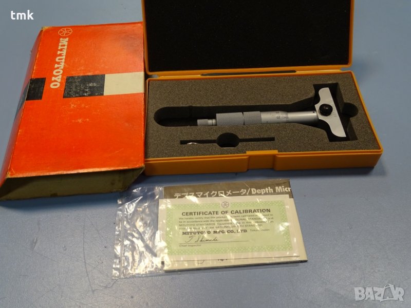 микрометричен дълбокомер Mitutoyo 128-101, 0-25mm, снимка 1