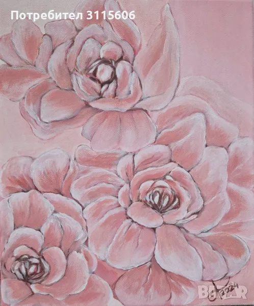 Авторска  картина с акрилни бои, снимка 1