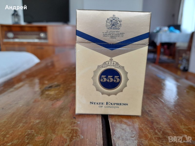 Стара кутия от цигари 555, снимка 1