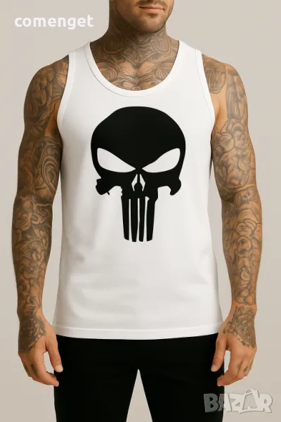 NEW! Мъжки FITNESS потници THE PUNISHER! Или с ТВОЯ идея!, снимка 1