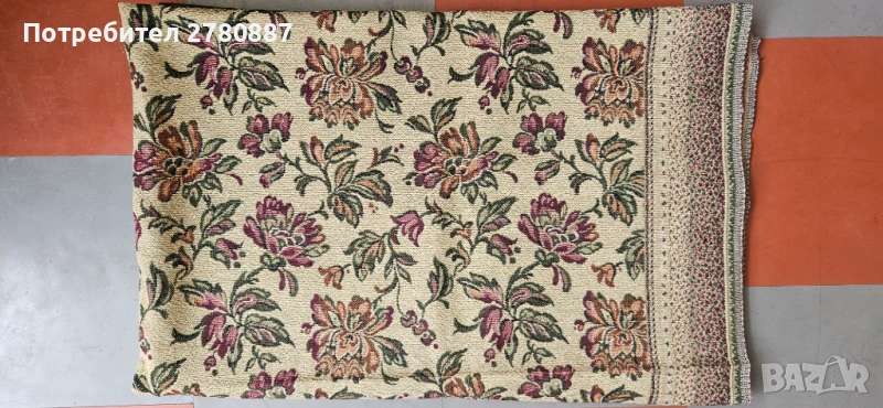 Ретро кувертюра, покривало за легло жакардово на цветя , снимка 1