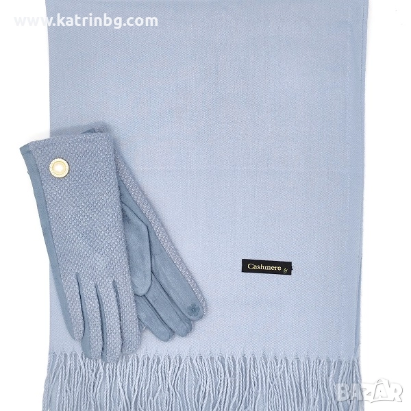 Кашмирен шал с ресни и луксозни ръкавици-Дамски зимен комплект Код на продукта:DAK-0004, снимка 1