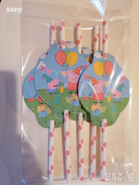 Еко парти сламки Пепа пиг, снимка 1