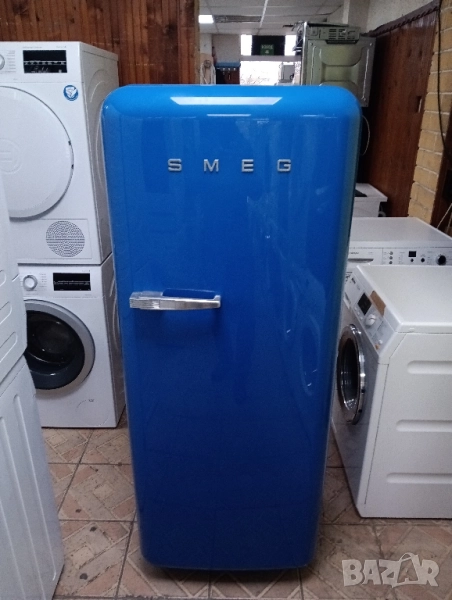Син хладилник с вътрешна камера ретро дизайн Smeg 2 години гаранция!, снимка 1