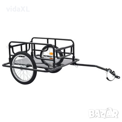 vidaXL Ремарке за колело, 130x73x48,5 см, стомана, черно)SKU:91770, снимка 1