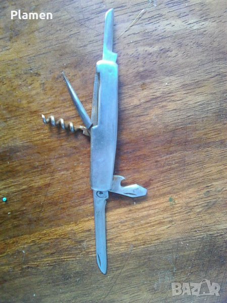 Старо многофункционално българско ножче на Сърп и Чук Габрово, снимка 1