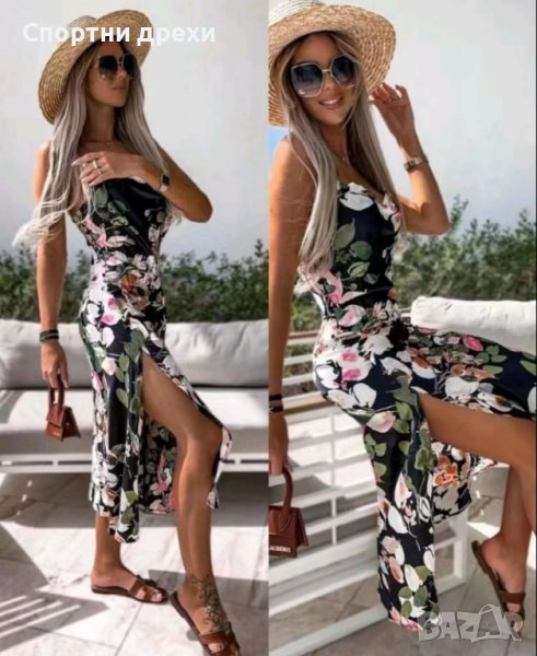 Летни рокли с флорален десен в 4 цвята, снимка 1