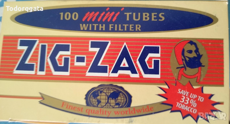 Zig-Zag празни цигари с филтър за пълнене 100бр 65мм филтър 15мм Зиг-Заг, снимка 1