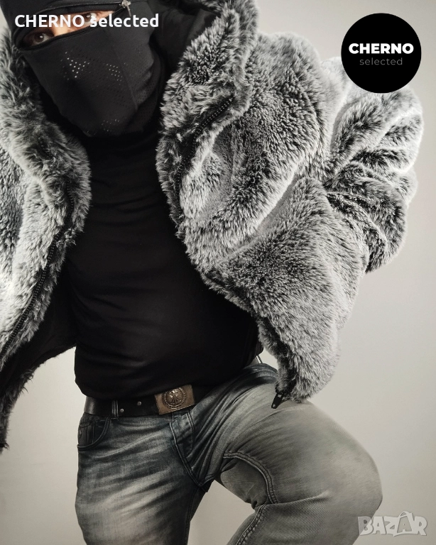 ZARA Яке от изкуствен косъм с качулка – Размер L – Ново без етикети, снимка 1