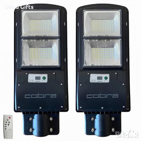 Комплект 2бр улична соларна лампа Cobra 250W, снимка 1