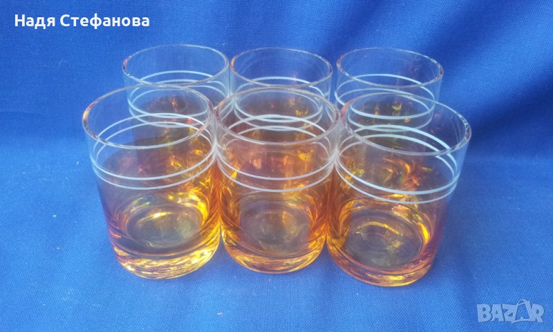 Ретро чашки за концентрат, калиево стъкло , снимка 1
