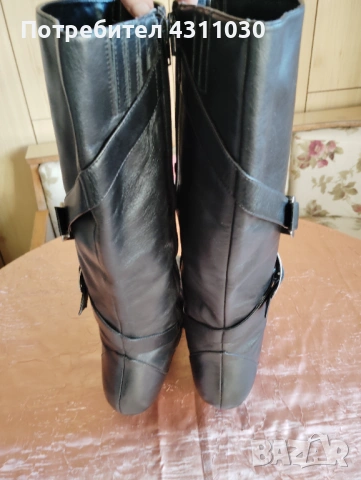 Черни ботуши естествена кожа betty Flowwer 41 номер, снимка 3 - Дамски боти - 53166140