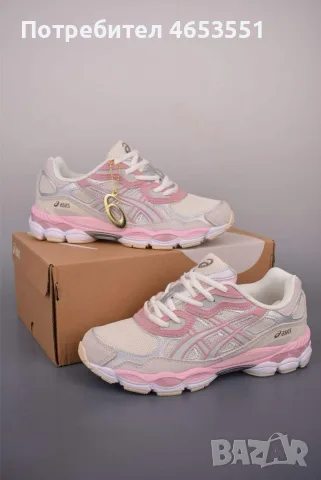  нови дамски маратонки  Asics Gel-NYC в розов и бежов цвят