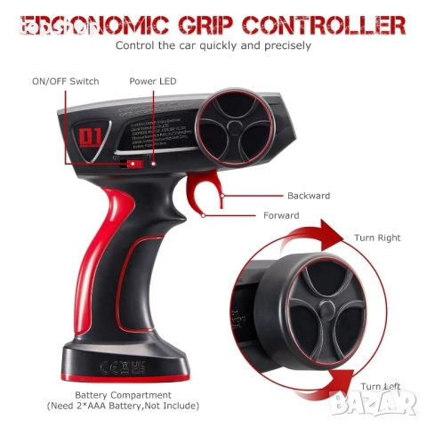 Чисто нов, НЕРАЗОПАКОВАН SGILE джип с дистанционно, 2.4 GHz RC дрифт състезателна кола, бърз камион, снимка 5 - Коли, камиони, мотори, писти - 51637874