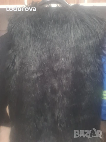 елек черен модерен с косъм