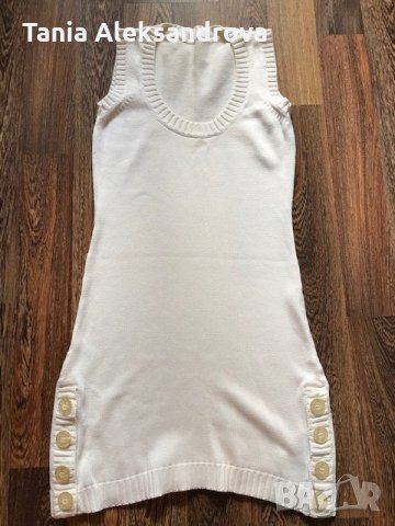 Бяла плетена рокля, снимка 2 - Рокли - 29778347