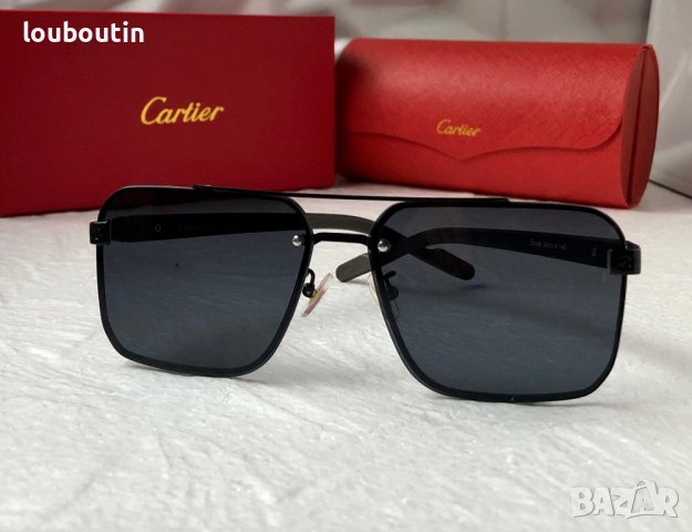 Cartier висок клас мъжки слънчеви очила с дървени дръжки, снимка 3 - Слънчеви и диоптрични очила - 42798493