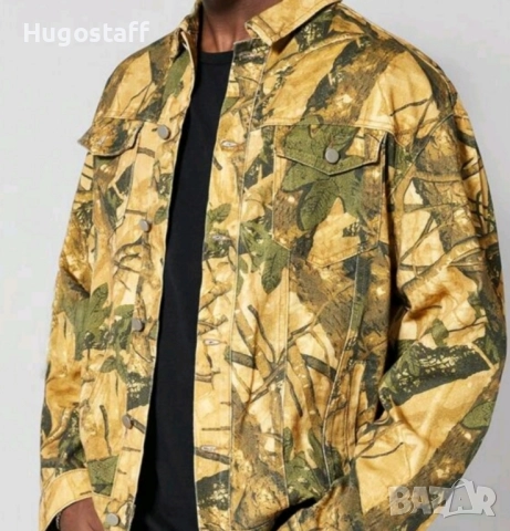 Ново мъжко Военно камуфлажно деним дънково яке Хл, снимка 4 - Якета - 51820869